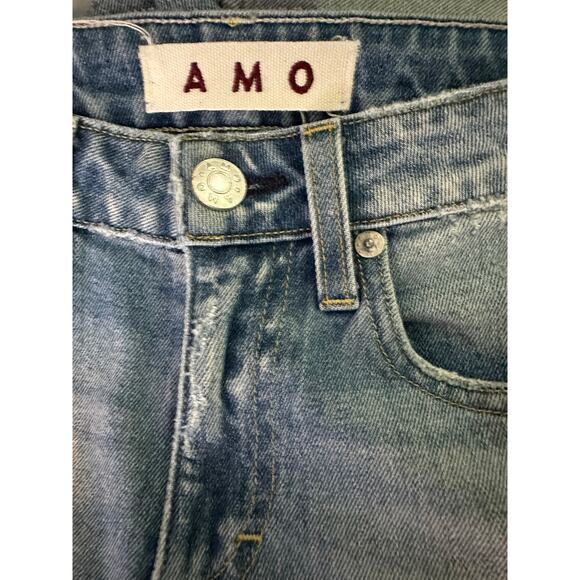 AMO Twist Fray Heartbreaker blue distressed skinny jeans size 25-2 - Picture 3 of 16